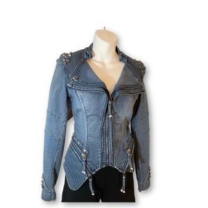 Shalang denim studded jacket